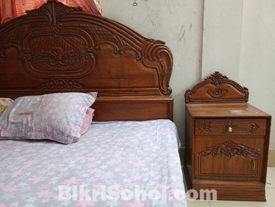 Shegun Wood Box Bed (সেগুন কাঠের বিছানা/ বক্স খাট)